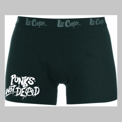 Punks not Dead čierne trenírky BOXER s tlačeným logom, top kvalita 95%bavlna 5%elastan